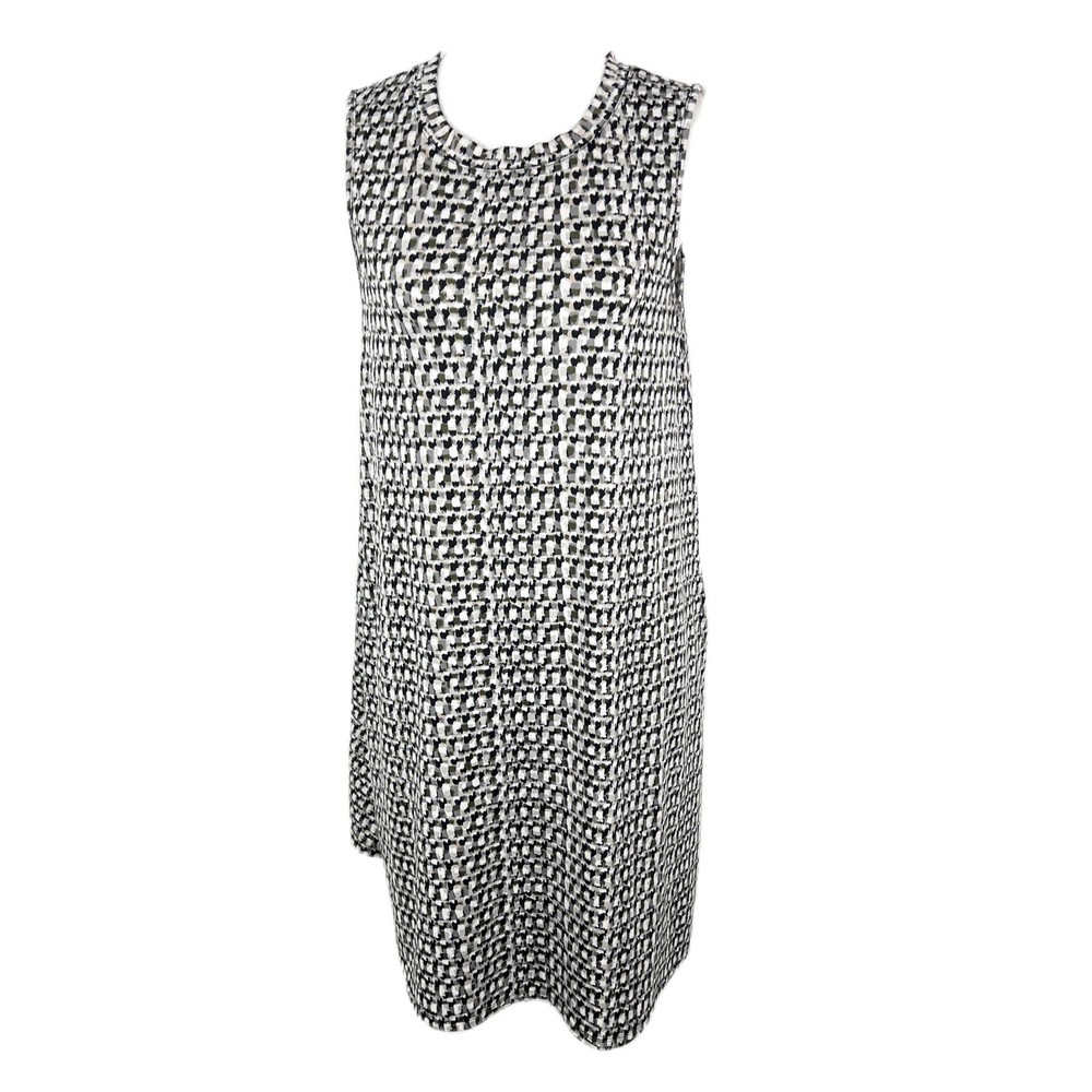 Apt. 9 Dress Women Medium Green Multicolor Sleeveless A-Line High Neck Mini